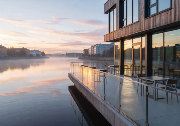 Café Silo riverside terrace in Turku